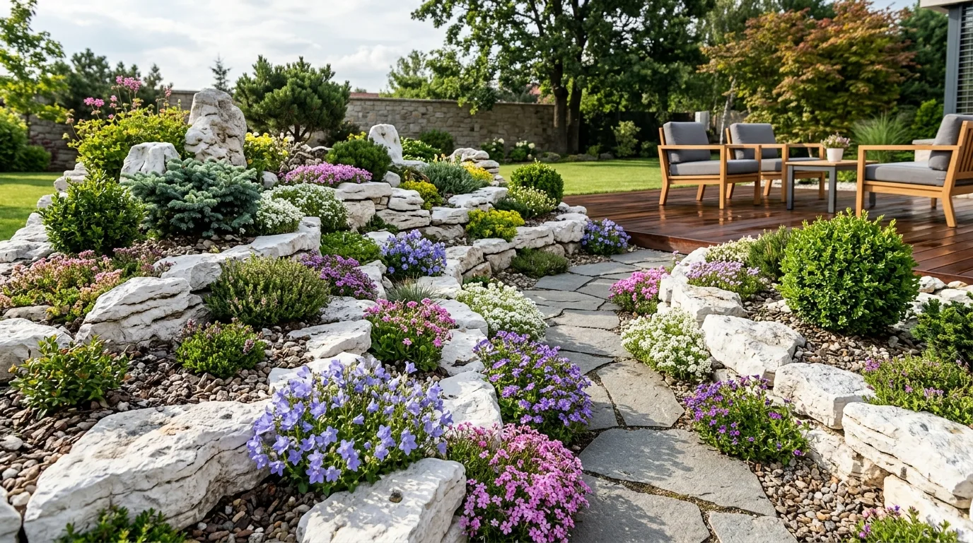 White Gravel Entry Border